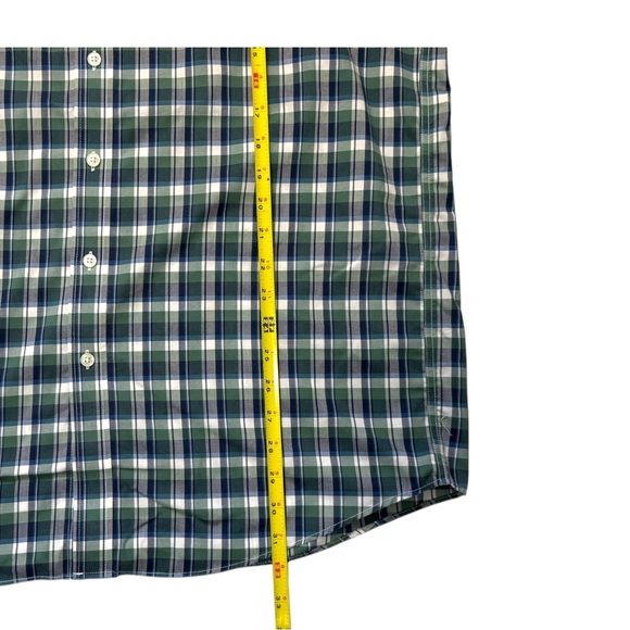L.L. Bean Blue and White Plaid Shirt Men’s M- Tall - Picture 4 of 5